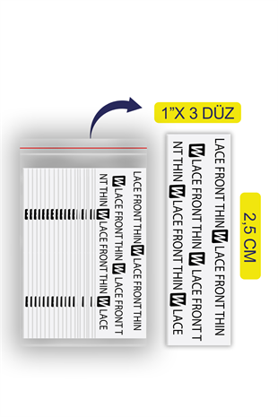 Walker Tape Lace Front Thin™ Protez Saç Bandı Düz 1″ x 3″ (2,5 x 7,5 cm) 36 Adet