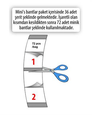 Walker Tape No-Shine Minis Protez Saç Bandı Oval 3/4