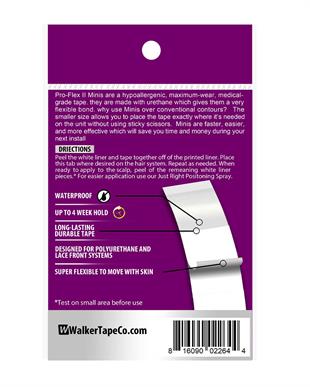 Walker Tape Pro-Flex II™ Minis Protez Saç Bandı Oval (2,0cm x 7,5cm) 72 Adet