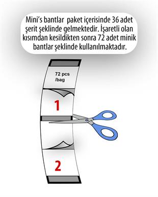 Walker Tape Sensi Tak™ Minis Protez Saç Bandı Oval (2,0cm x 7,5cm) 72 Adet
