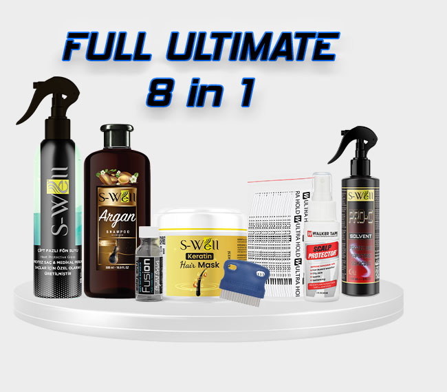 Full Ultimate Protez Saç Bakım Seti 8-in-1