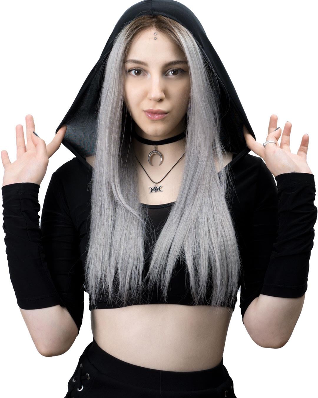 S-Well®Natali Kadın Medikal Peruk Koyu Kahve Gray Ombreli Natali Kadın Medikal Peruk Koyu Kahve & Gray Ombreli - Şık ve Modern Saç Modeli