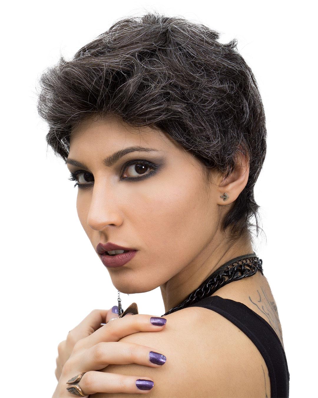 S-Well®Pixie Kadın Kısa Medikal Peruk Pixie Kısa Kadın Medikal Peruk – %30 Kırçıllı Doğal Renk, Şık ve Hafif Model