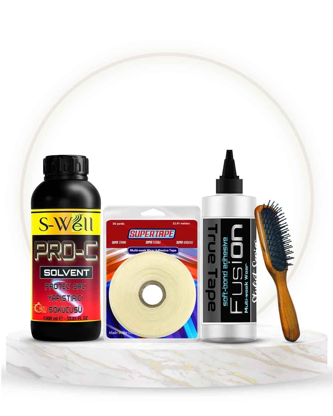True Tape, LLC.Protez Saç Bakım Seti 4 in 1 MEGA PLUS True Tape Protez Saç Bakım Seti 4 in 1 MEGA PLUS