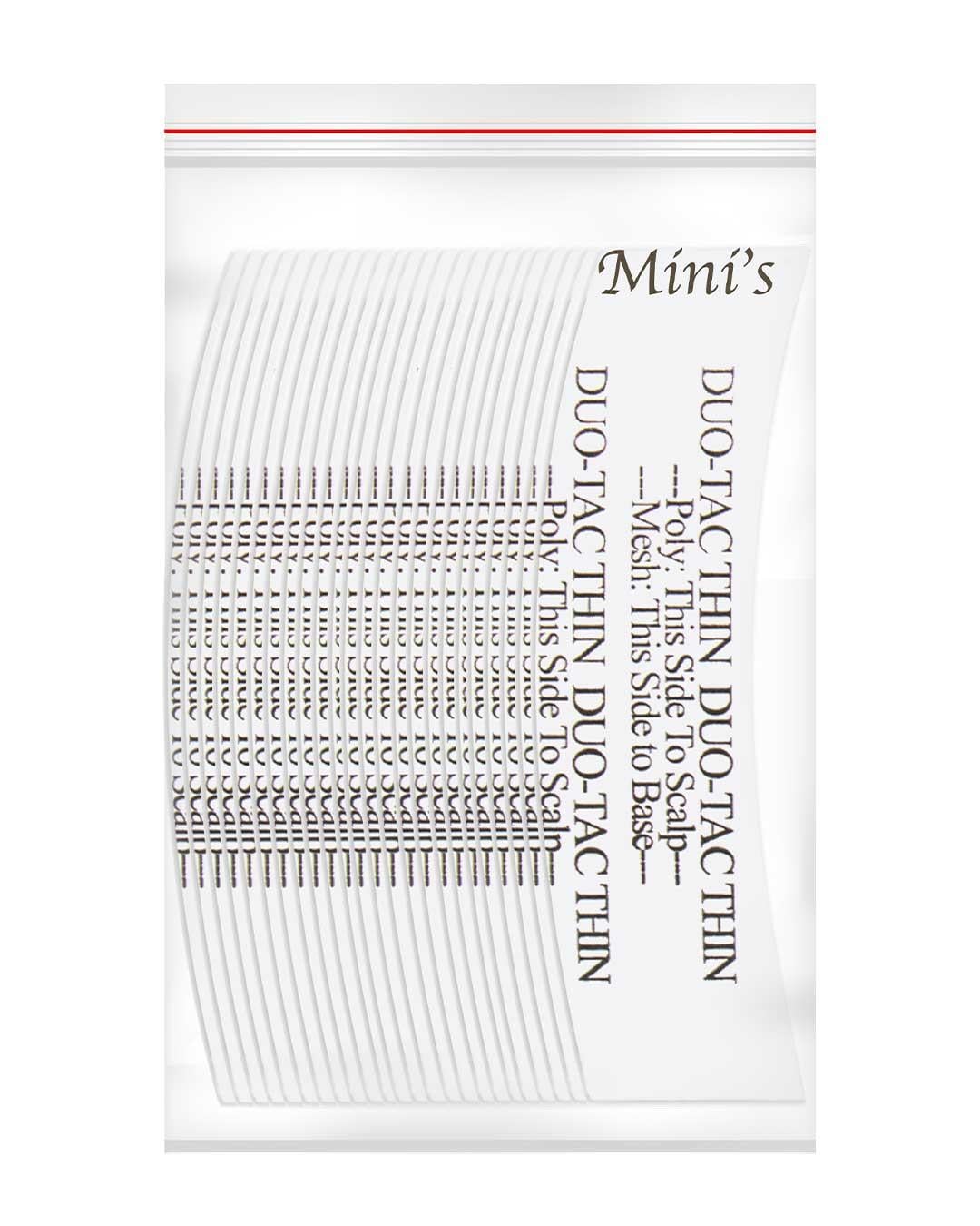 Walker Tape Duo-Tac Thin Mini's™ Protez Saç Bandı Oval 3/4″ x 3″ (1,90 x 7,62 cm) 72 Adet