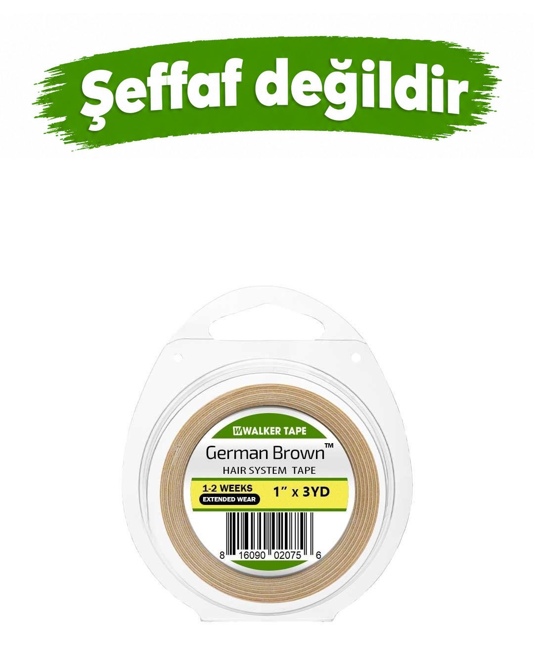 Walker TapeWalker Tape - German Brown™ Roll Tape - Protez Saç Bandı Rulo 3 Yds (2,74m) Walker Tape® German Brown Rulo - Bant 2,74m