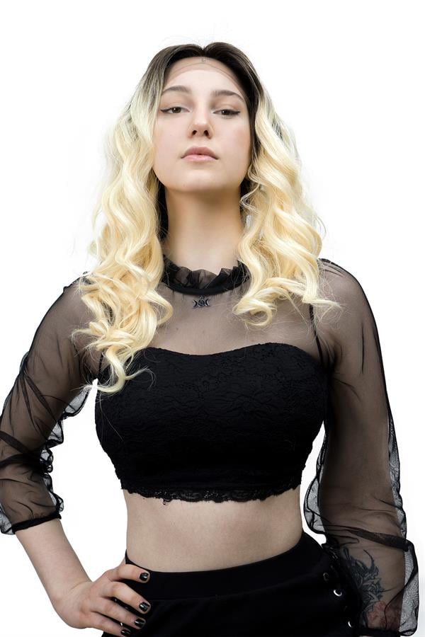 S-Well®Dancia Full Tül Kadın Medikal Peruk S-Well Dancia Full Tül Kadın Medikal Peruk Modeli Koyu Kestane Sarı Ombreli Renk