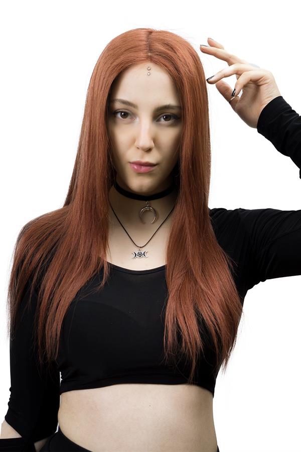 S-Well®Natali Kadın Medikal Peruk S-Well Pixie Kadın Kısa Medikal Peruk Modeli Kızıl Renk