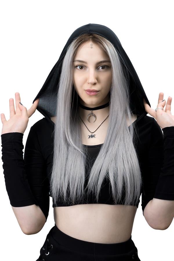S-Well®Natali Kadın Medikal Peruk S-Well Pixie Kadın Kısa Medikal Peruk Modeli Koyu Kahve & Gray Ombreli