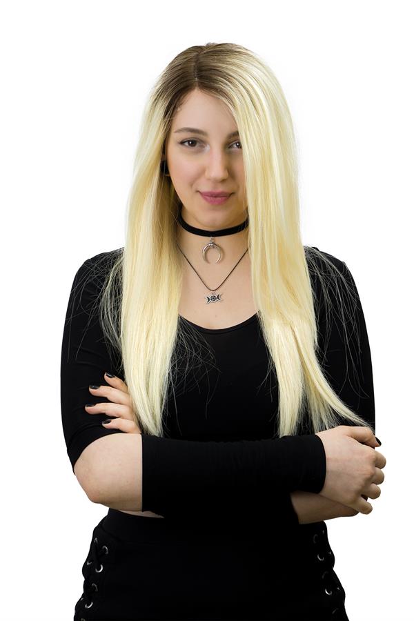 S-Well®Natali Kadın Medikal Peruk S-Well Pixie Kadın Kısa Medikal Peruk Modeli Koyu Kumral & Sarı Ombreli Renk
