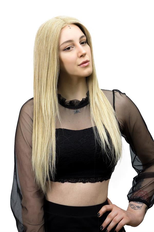S-Well®Natali Kadın Medikal Peruk S-Well Pixie Kadın Kısa Medikal Peruk Modeli Küllü Sarı Renk
