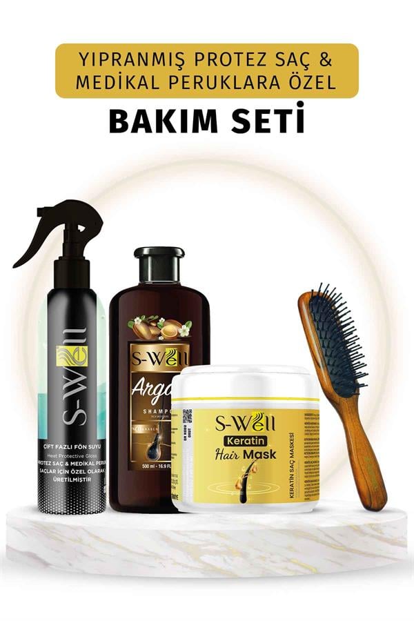 S-Well®Protez Saç Bakım Seti 4 in 1 YIPRANMIŞ SAÇLARA ÖZEL True Tape Protez Saç Bakım Seti 4 in 1 MEGA PLUS