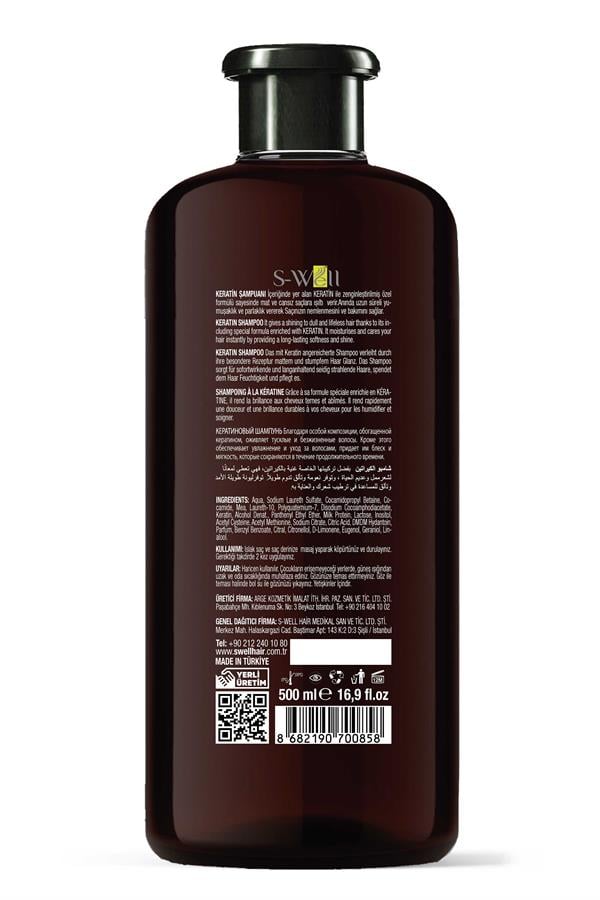 S-Well®S-Well® Keratin Saç Bakım Şampuanı 500 ml S-Well® Keratin Saç Bakım Şampuanı 500 ml - 8682190700858