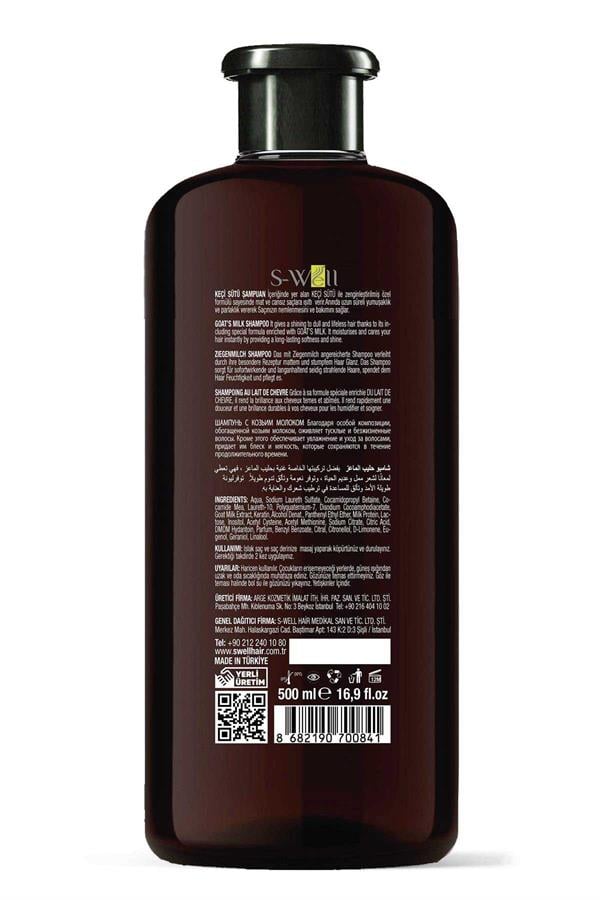 S-Well®S-Well® Protez Saç ve Medikal Peruk için Keçi Sütlü Derinlemesine Temizleyici ve Bakım Şampuanı 500 ml S-Well® Keçi Sütü Saç Bakım Şampuanı 500 ml - 8682190700841