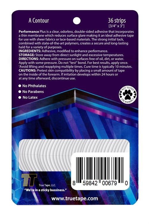 True Tape Performance Plus Protez Saç Bandı Oval (A - 2,0cm x 7.5cm) 36 Adet