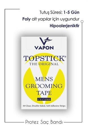 Vapon TapeVapon Tape | TOPSTICK The Original Protez Saç Bandı Düz (2,5cm x 7,5cm) 50 Adet Vapon Tape | TOPSTICK The Original Protez Saç Bandı Düz (2,5cm x 7,5cm) 50 Adet 182446000032