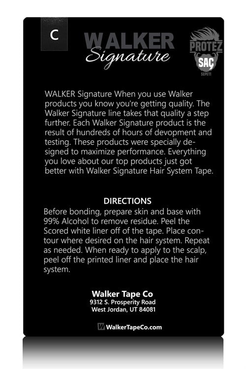 Walker Signature Tape Protez Saç Bandı Düz (''C'' - 2.0cm x 7.5cm) 36 Adet