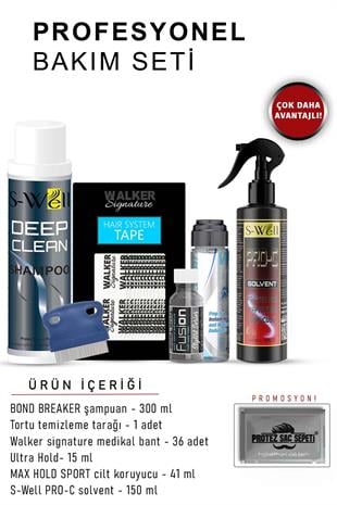 Walker TapeProfesyonel Protez Saç Bakım Seti 6 in 1 PROFESYONEL Protez Saç Bakım Seti | 8 in 1