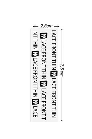 Walker TapeWalker Tape Lace Front Thin™ Protez Saç Bandı Düz 1″ x 3″ (2,5 x 7,5 cm) 36 Adet Walker Tape Lace Front™ Protez Saç Bandı Düz 1″ x 3″ (2,5 x 7,5 cm) 36 Adet 816090020497