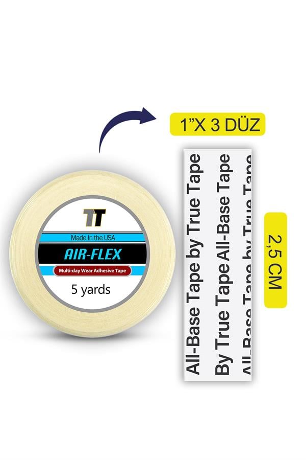 True Tape, LLC.True Tape - Air-Flex Bonding Adhesive™ Roll Tape Protez Saç Bandı Delikli 3/4