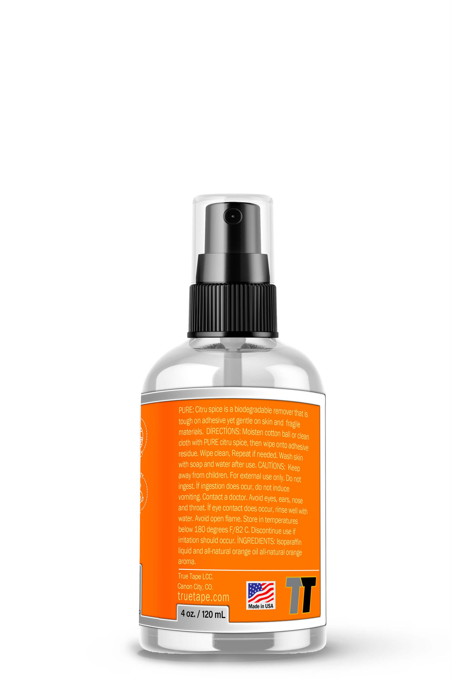 True Tape PURE Citru spice Remover Protez Saç Bant Sökücüsü 4 FL OZ (120 ML)