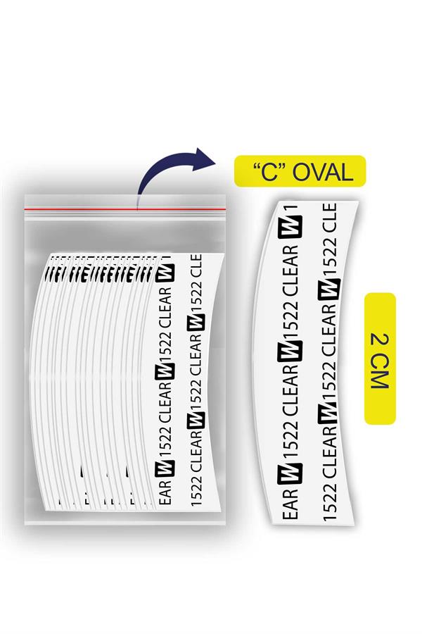 Walker TapeWalker Tape 1522 Clear™ Protez Saç Bandı Oval 