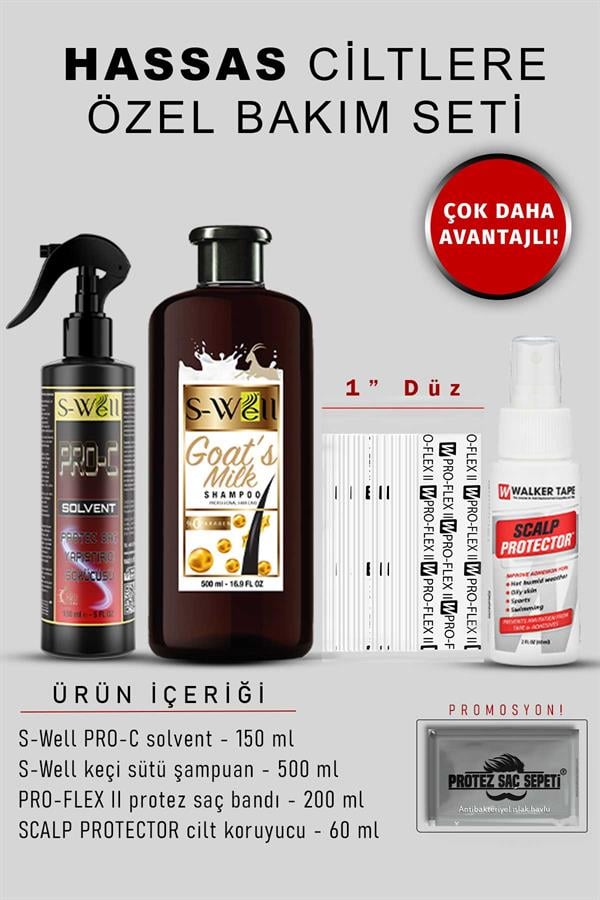 Walker TapeWalker Tape Protez Saç Bakım Seti Mega Pack Walker Tape Protez Saç Bakım Seti 3 in 1 (Başlangıç Paketi) 