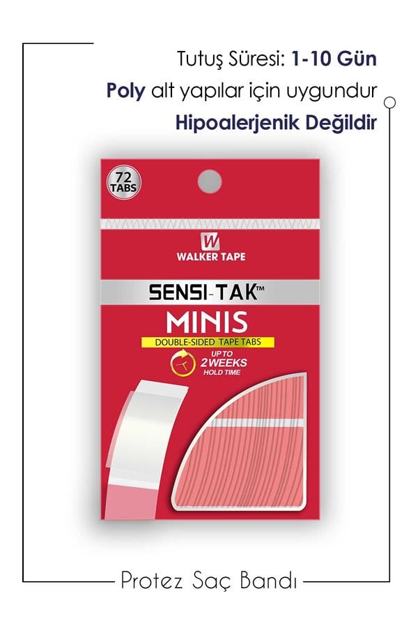 Walker TapeWalker Tape Sensi Tak™ Mini's Protez Saç Bandı Oval (2,0cm x 7,5cm) 72 Adet Walker Tape Sensi Tak™ Mini's Protez Saç Bandı Oval (2,0cm x 7,5cm) 72 Adet 816090022637