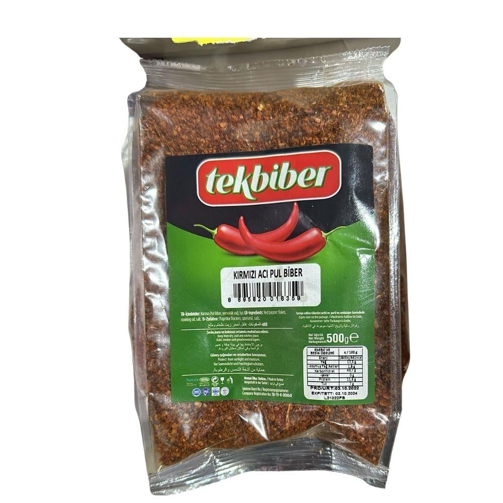 TEKBİBER KIRMIZI ACI PUL BİBER 500 GRBAHARATTEZCANLARSK164020
