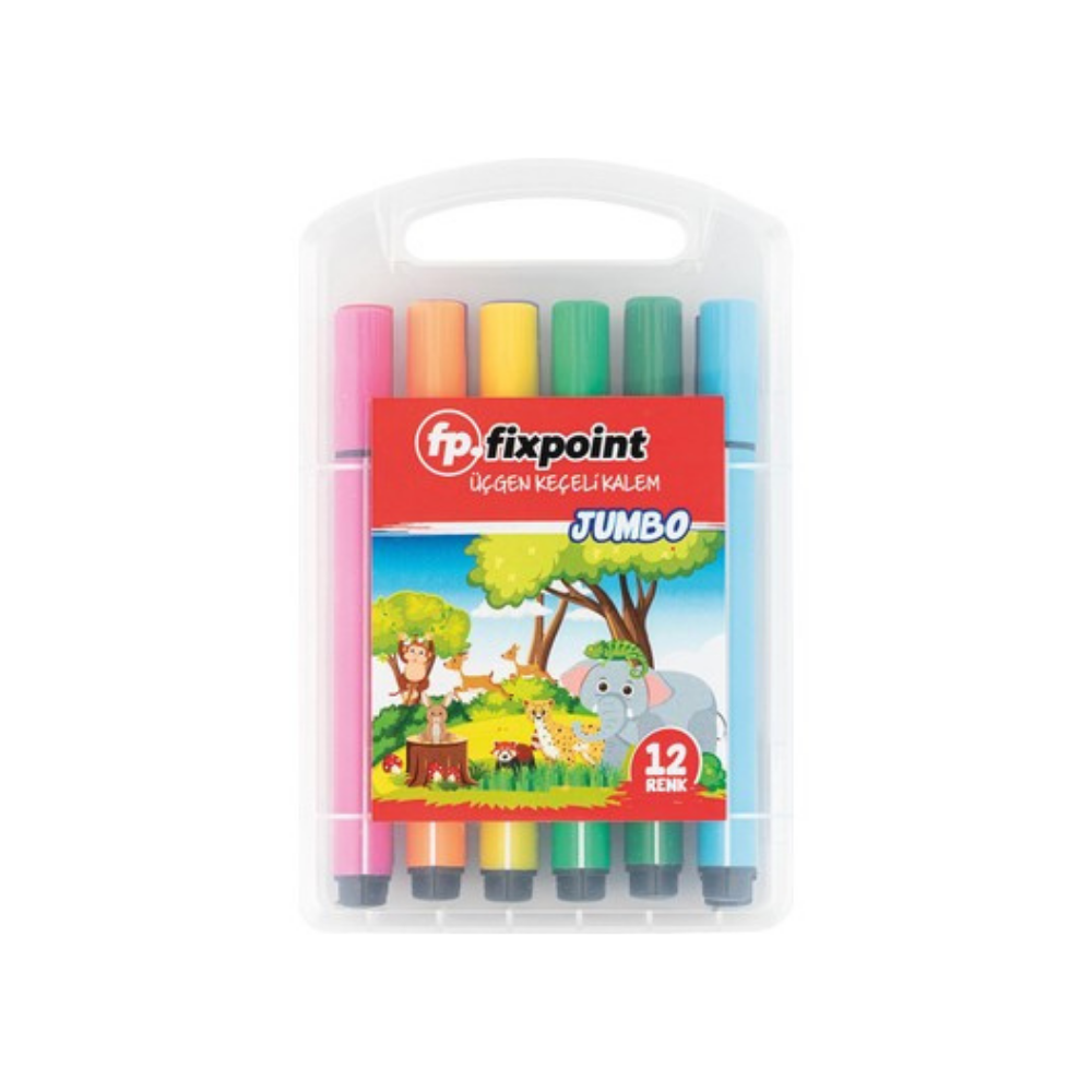 FİXPOİNT KEÇELİ KALEM ÜÇGEN JUMBO 12 Lİ   P-5563BOYAFİXPOİNT56001.3951