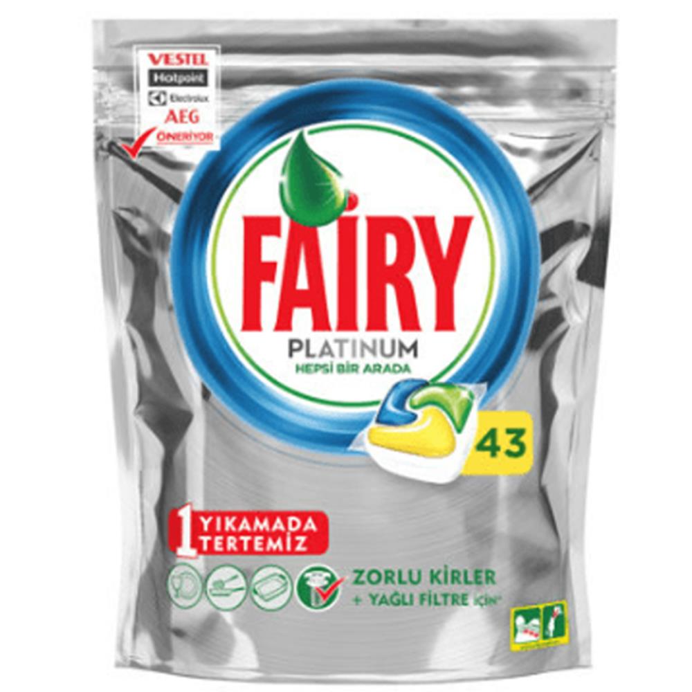 FAİRY PLATINUM LİMON KOKULU 43' TABLETBULAŞIK MAKİNESİ ÜRÜNLERİFAİRY212952