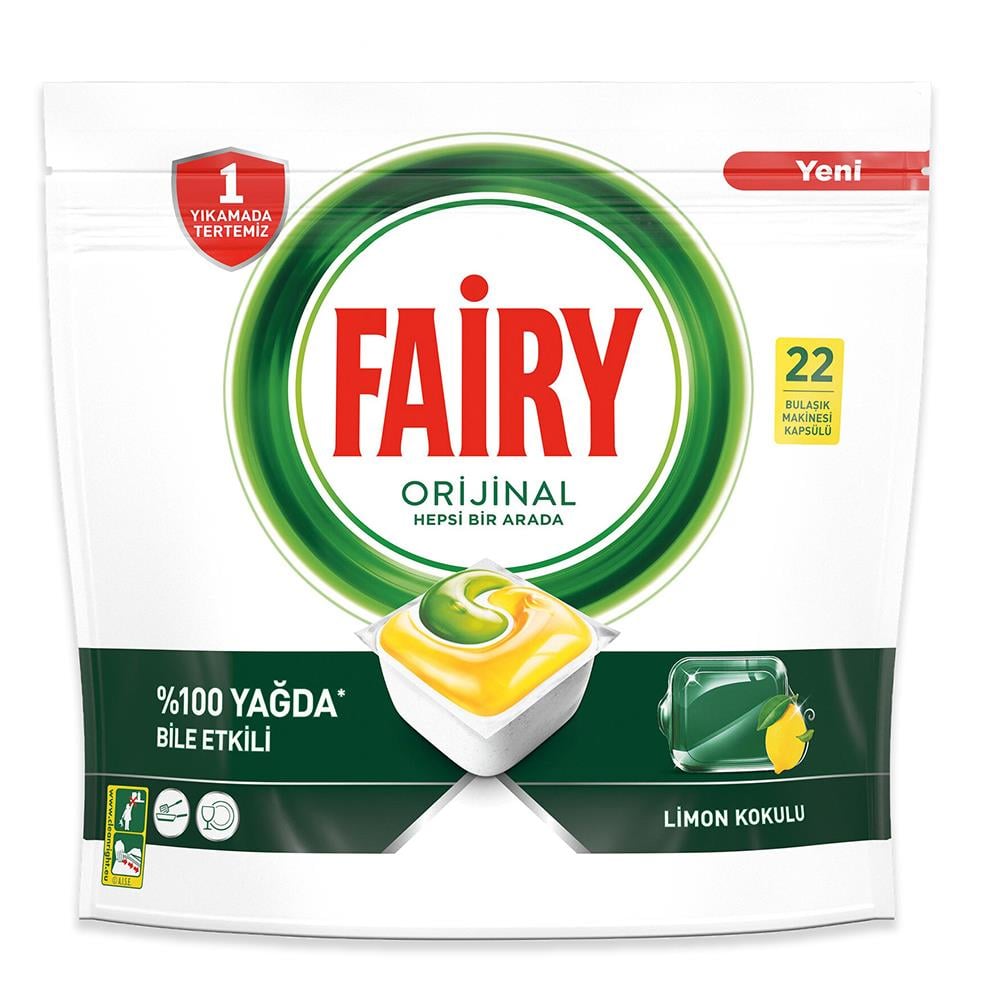 FAİRY TABLET HEPSİ BİR ARADA 22'Lİ 297 GRBULAŞIK MAKİNESİ ÜRÜNLERİFAİRY2300