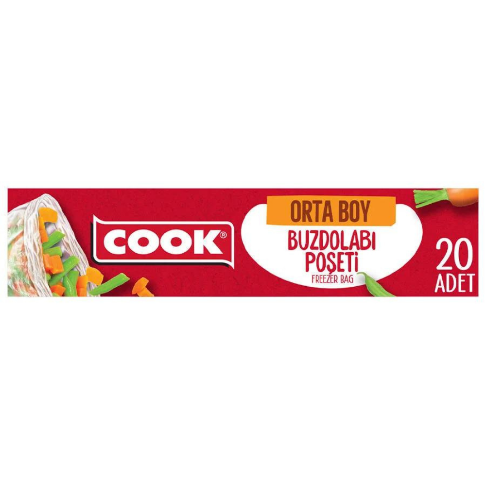 COOK BUZDOLABI POŞETİ ORTA BOY 20 YAPRAK 24*38 CMBUZDOLABI POŞETİCOOK709050165