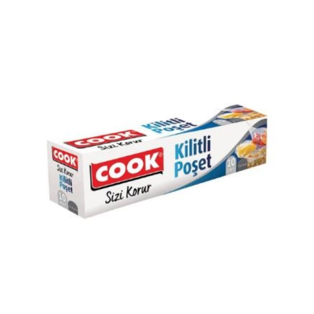 COOK KİLİTLİ BUZDOLABI POŞETİ 19cm X 25cm (10 ADET )BUZDOLABI POŞETİCOOK709050202