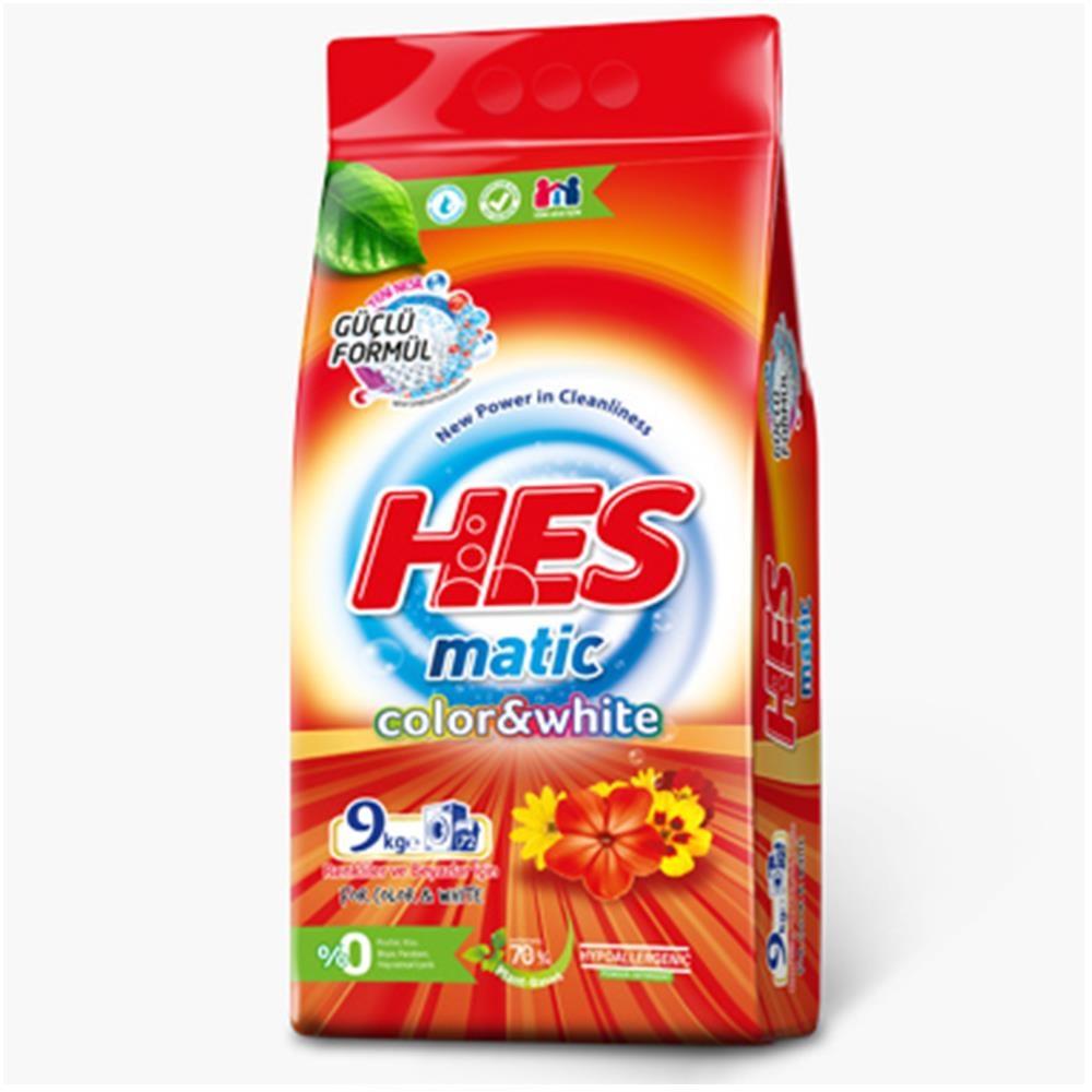 HES MATİK TOZ DETERJAN COLOR WHİTE  9000 GRÇAMAŞIR DETERJANIHES1022041