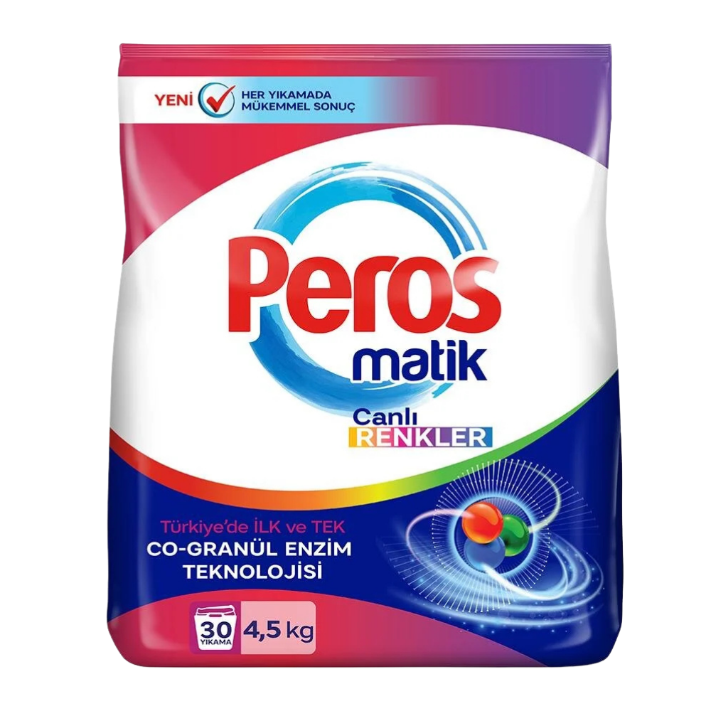 PEROS MATİK CANLI RENKLER 4,5 KGÇAMAŞIR DETERJANIPEROS200TMPR045000006