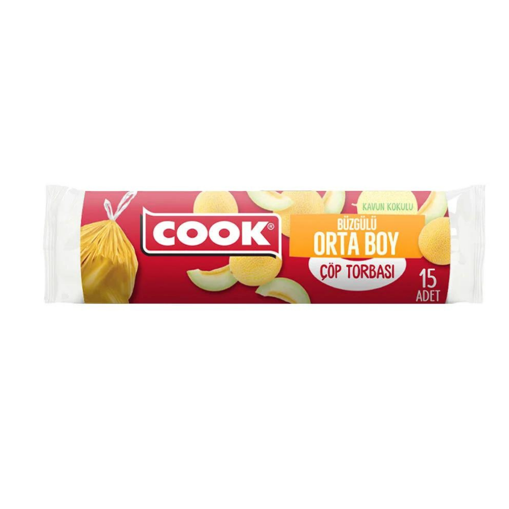 COOK BÜZGÜLÜ ÇÖP TORBASI 55cm X 60cm ORTA BOY (KAVUN KOKULU)ÇÖP POŞETİCOOK709066616