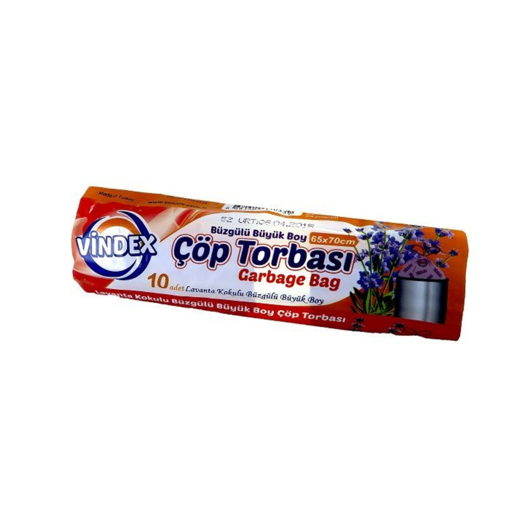 VİNDEX ÇÖP TORBASI BÜZGÜLÜ BÜYÜK BOY LAVANTAÇÖP POŞETİVİNDEX1213