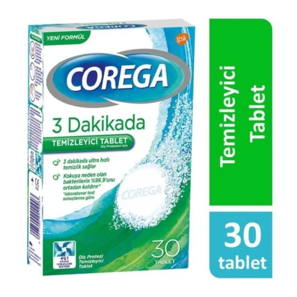 COREGA TEMİZLEYİCİ TABLET 30 LUDİŞ BAKIM ÜRÜNLERİCOREGAS4047400011003