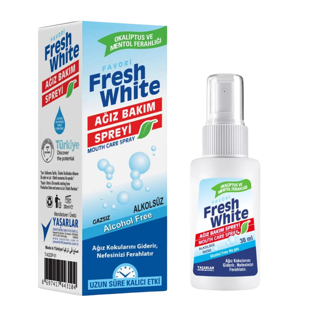 FRESH WHİTE AĞIZ BAKIM SPREYİ 30 MLDİŞ BAKIM ÜRÜNLERİMarkasız2020