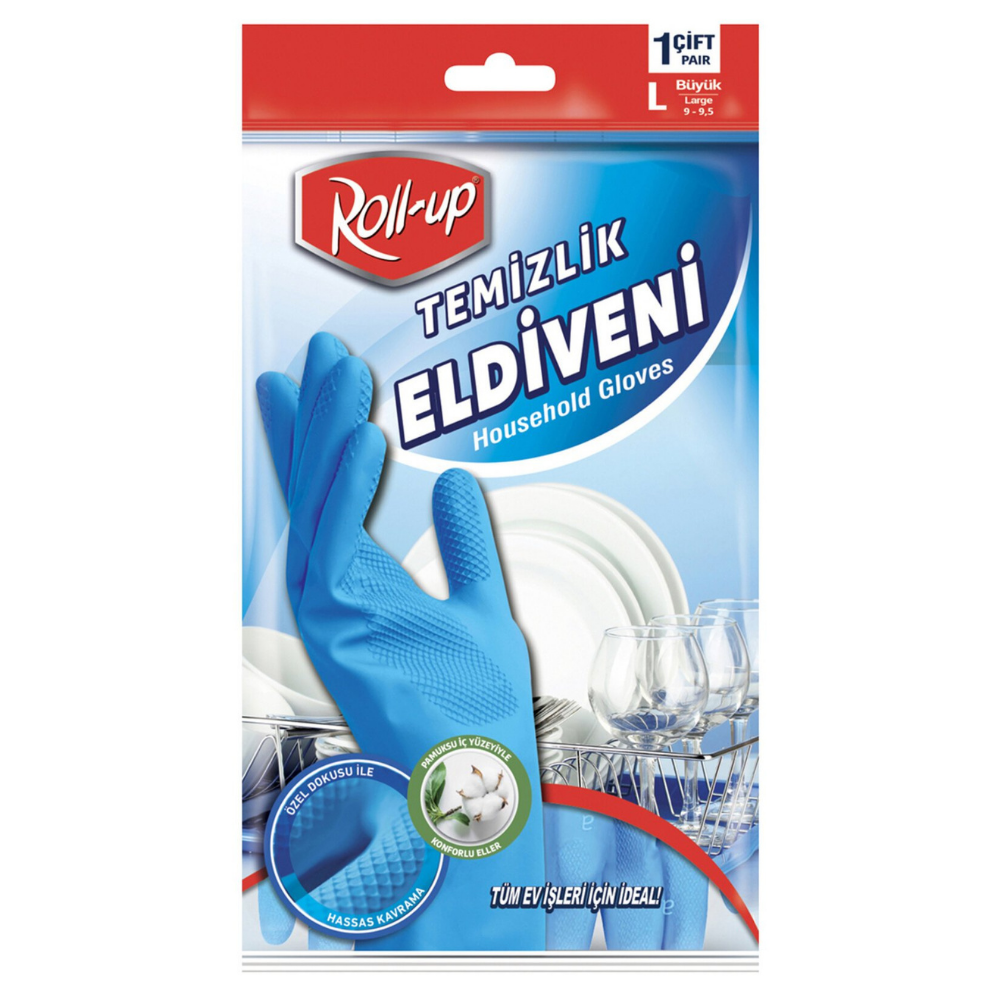 ROLL-UP TEMİZLİK ELDİVENİ L MAVİELDİVENMarkasızTM-ELD-0086