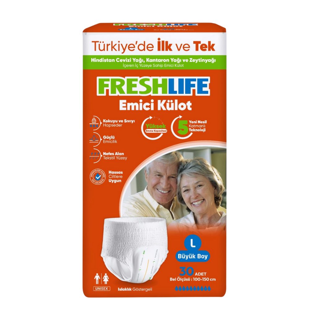 FRESHLIFE EMİCİ KÜLOT 30 LU LHASTA BAKIM ÜRÜNLERİFRESHLİFE9945