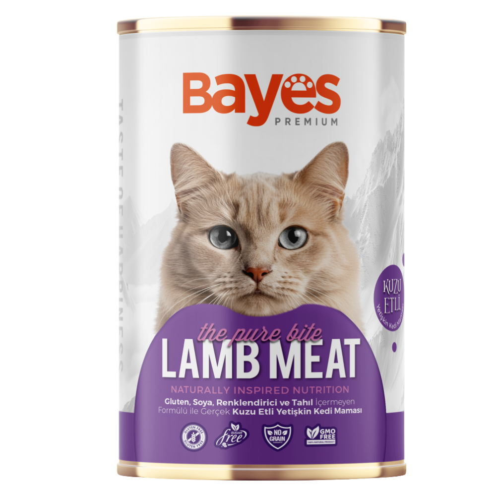 BAYES KEDİ YAŞ MAMA KUZU ETLİ YETİŞKİN 400 GRMAMABAYES760182