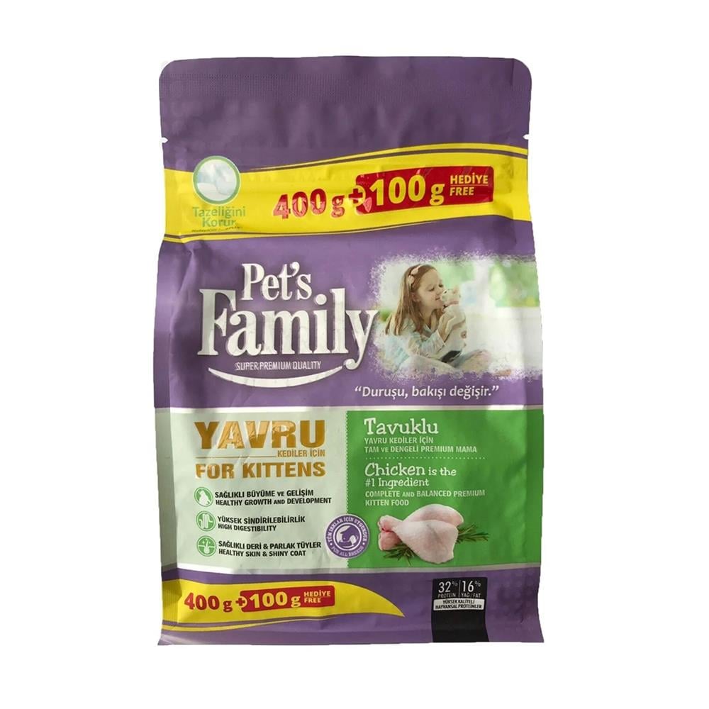 PET‘S FAMILY  YETİŞKİN KEDİLER İÇİN BALIKLI MAMA 400+100 GRMAMAPETS FAMİLİY315-053