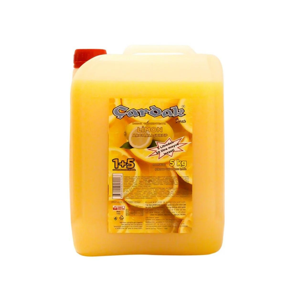 ÇARDAK LİMON AROMALI ŞURUP 1+5 5 LTMEYE SUYUÇARDAK9651
