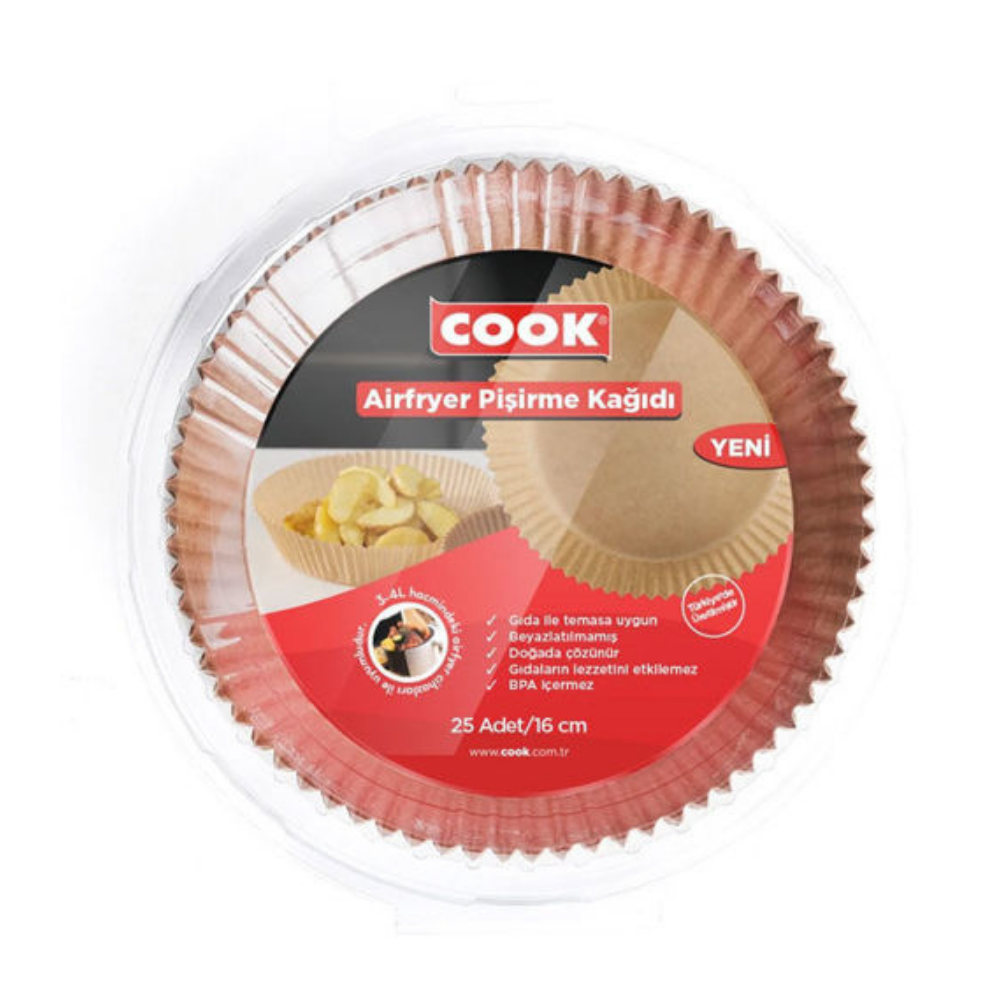 COOK AİRFREY PİŞİRME KAĞIDI 16CM 25 ADTPİŞİRME KAĞIDI & TORBASICOOK709260274