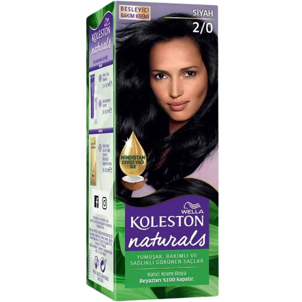 KOLESTON NATURALS 2/0 SİYAH KREM BOYASAÇ BOYASIKOLESTONS3614229714203
