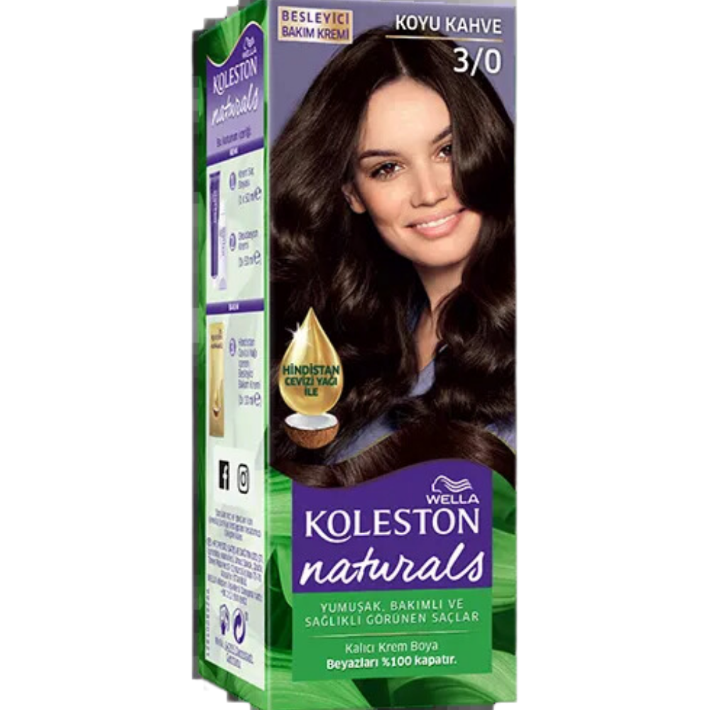 KOLESTON NATURALS 3/0 KOYU KAHVE KREM BOYASAÇ BOYASIKOLESTONS3614229714227