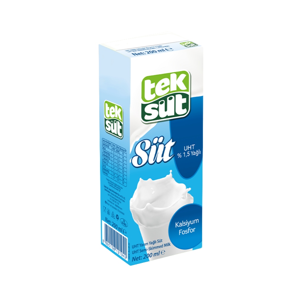 TEKSÜT YARIM YAĞLI SÜT 200 MLSÜTTEKSÜT9018