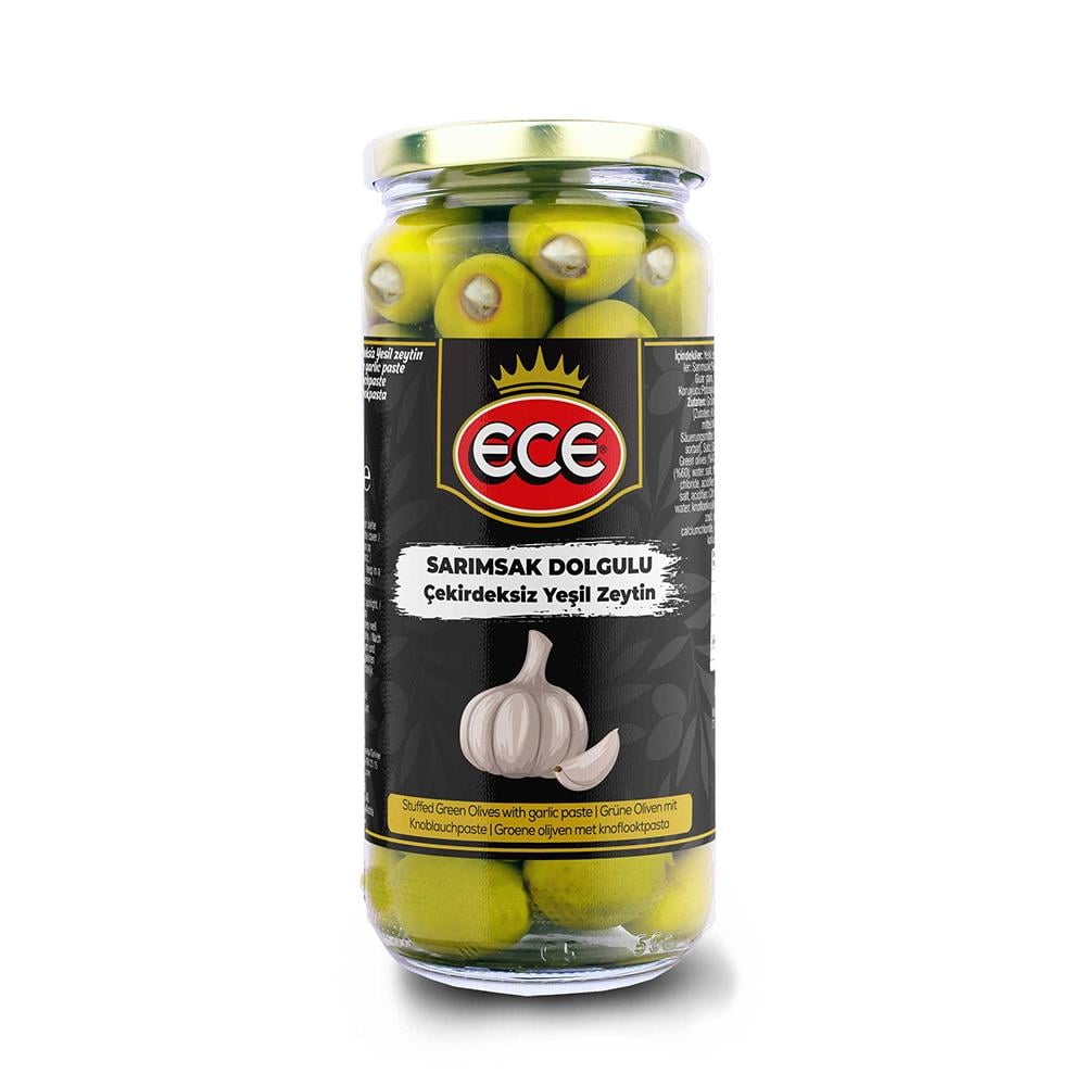 ECE YEŞİL ZEYTİN SARIMSAK DOLGULU   480 GRYEŞİL ZEYTİNECE4936